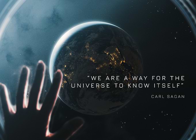 Carl Sagan Universe Quote Poster