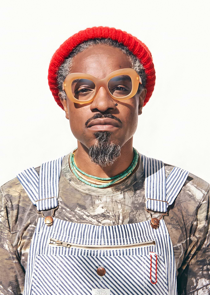 André 3000 Portrait in Stylish Attire