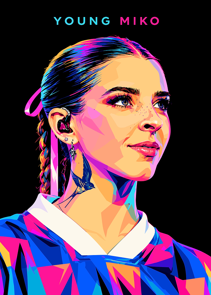Young Miko Pop Art Portrait