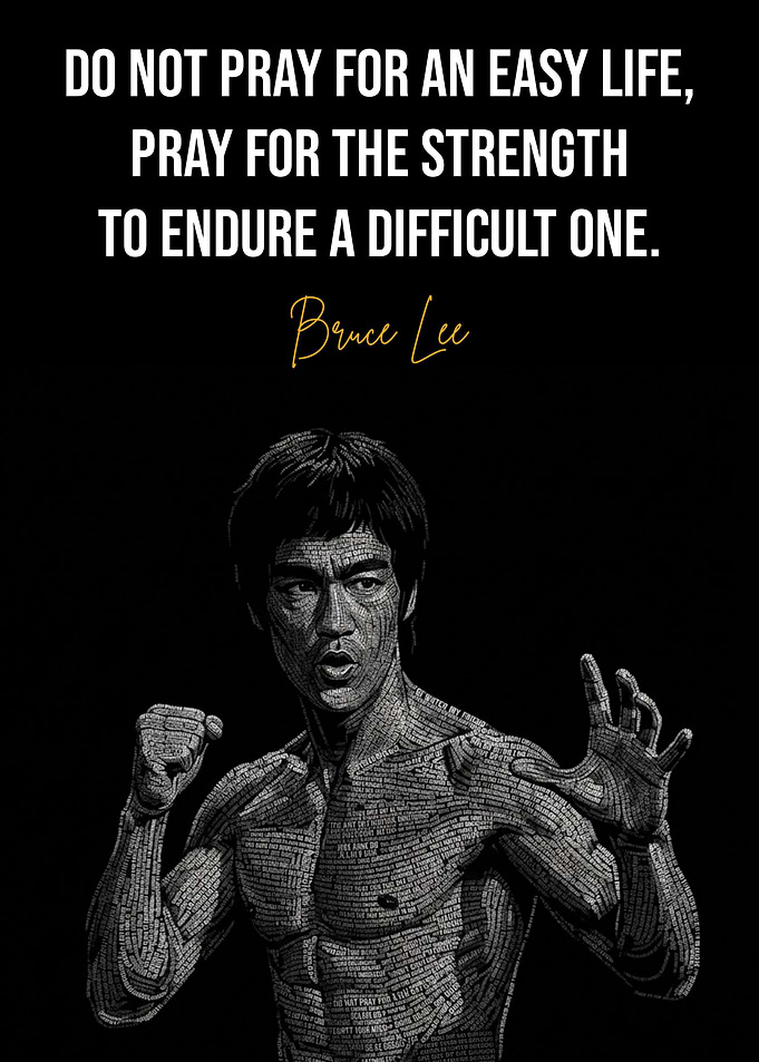 Bruce Lee Inspirational Quote Poster