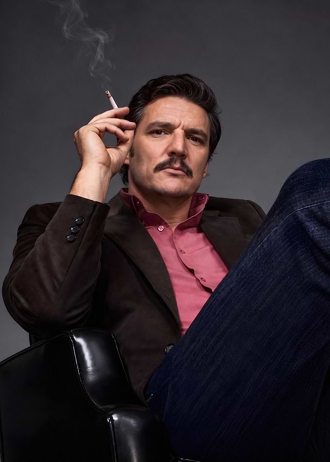 Pedro Pascal Portrait with Cigarette
