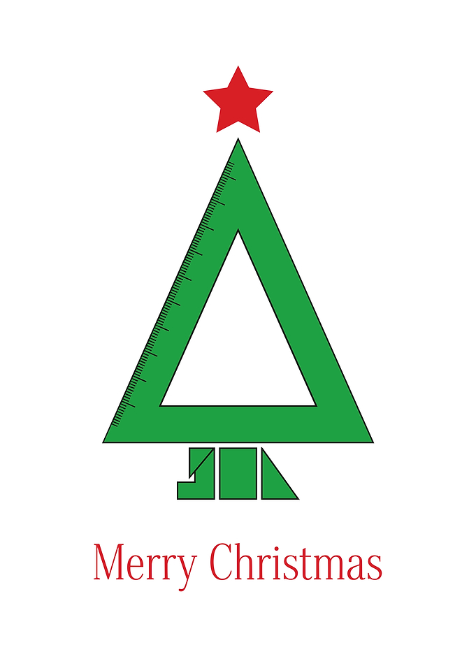 Minimalist Ruler Christmas Tree Design