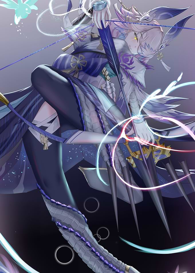 Anime Archer with Magical Bow