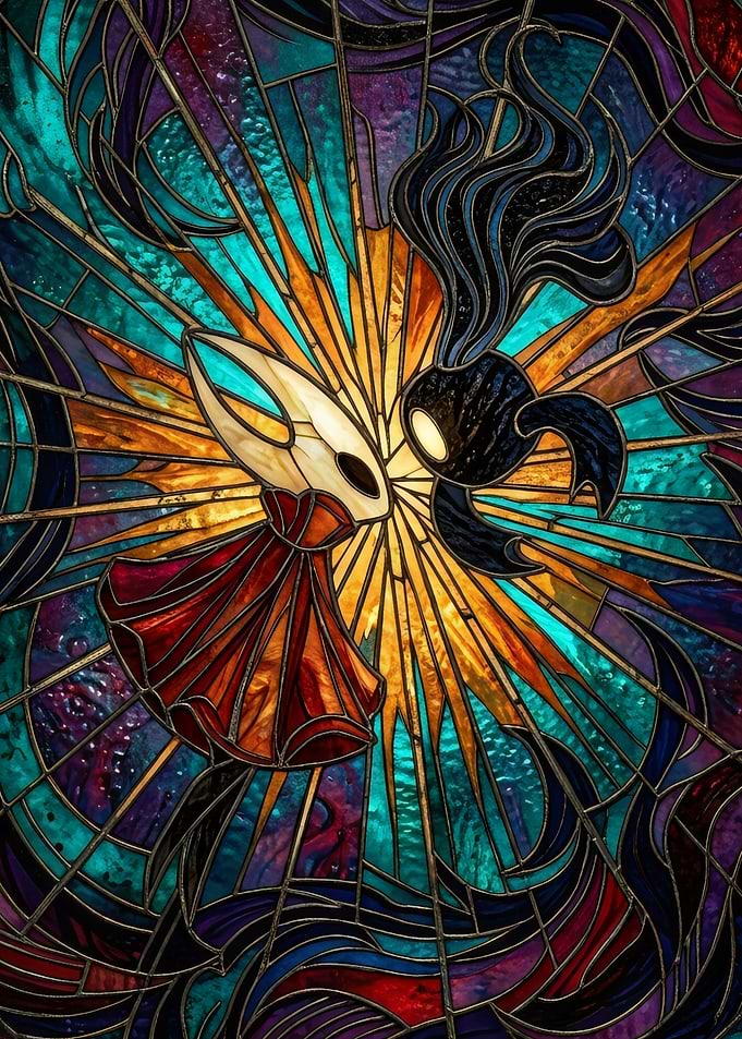Hollow Knight Stained Glass Art