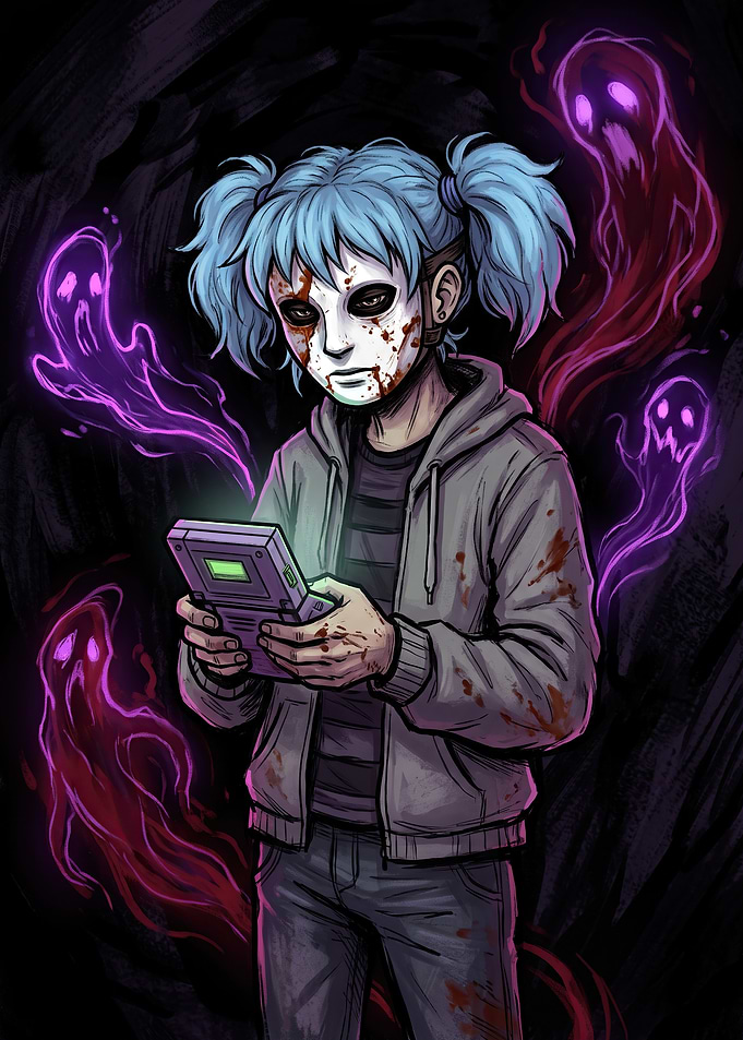 Sally Face Playing Handheld Console