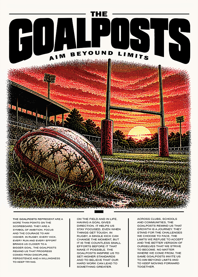 The Goalposts Rugby Inspirational Poster