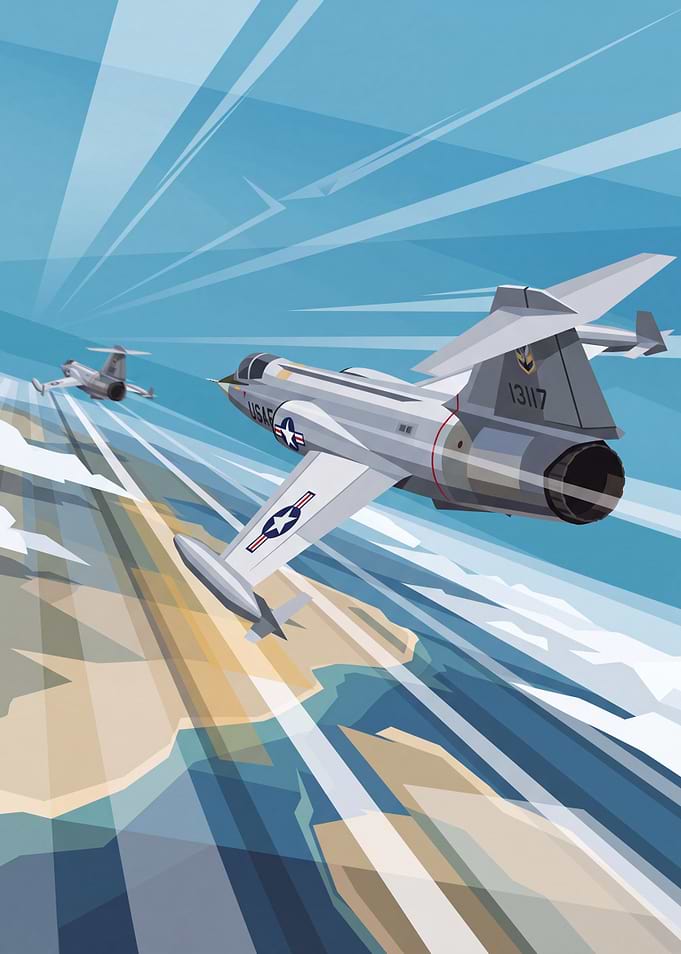 F-104 Starfighter Jet Pixel