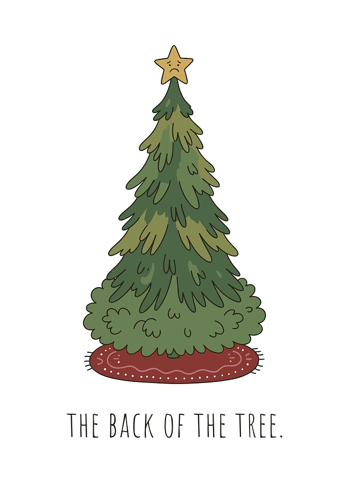 Sad Christmas Tree Back View