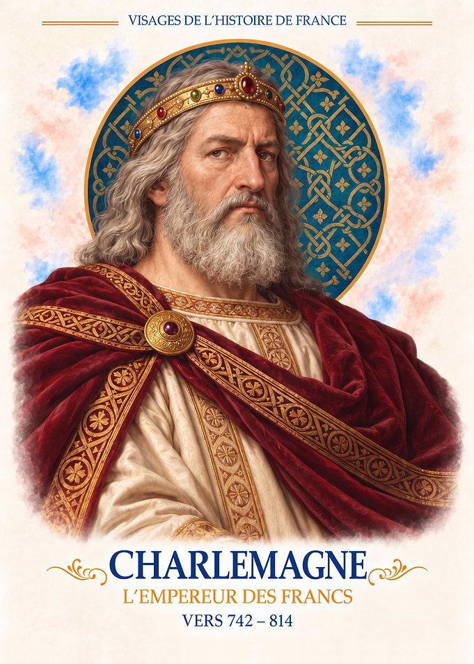 Charlemagne Portrait Historical Poster