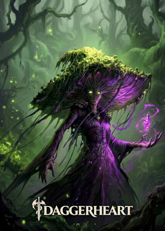 Daggerheart Mushroom Forest Witch Illustration