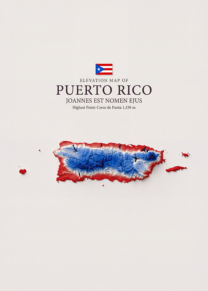 Elevation Map of Puerto Rico
