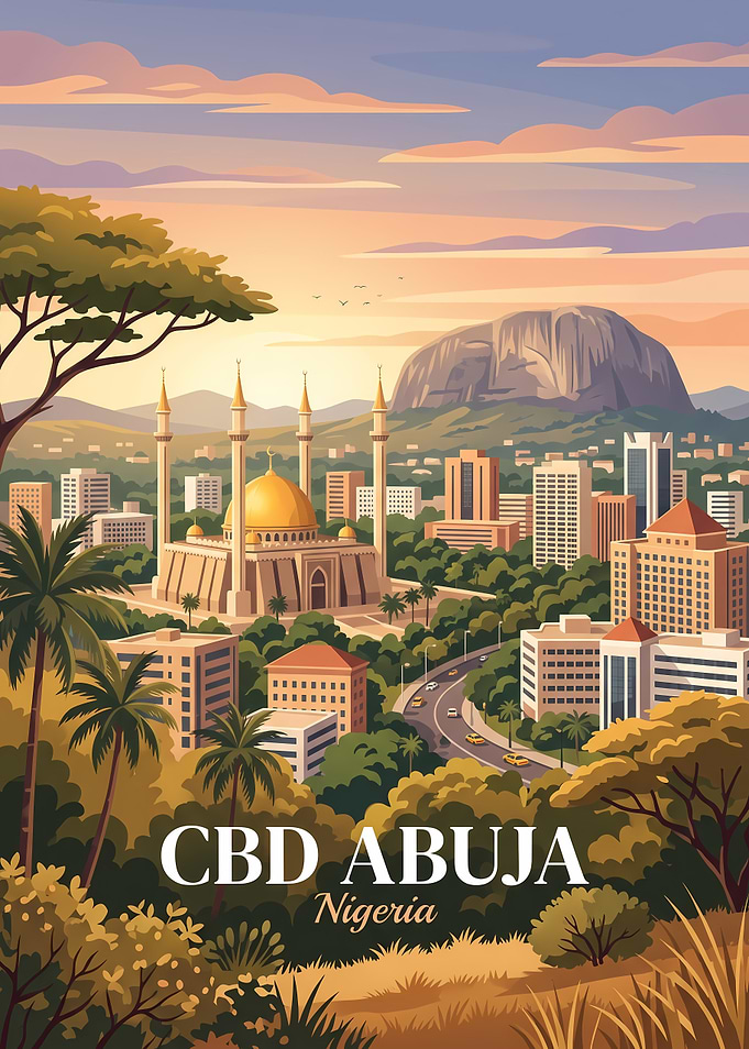 CBD Abuja Nigeria Travel Poster