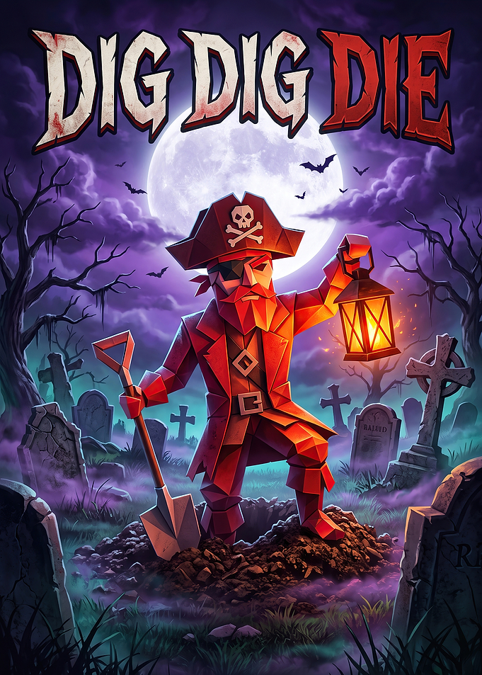 Dig Dig Die Pirate Game Poster