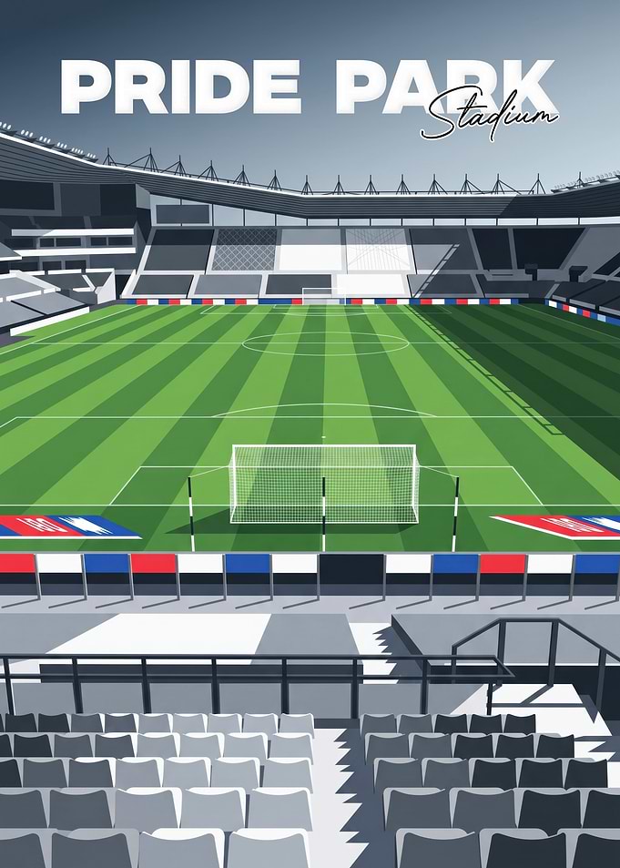 Pride Park Stadium Soccer Poster
