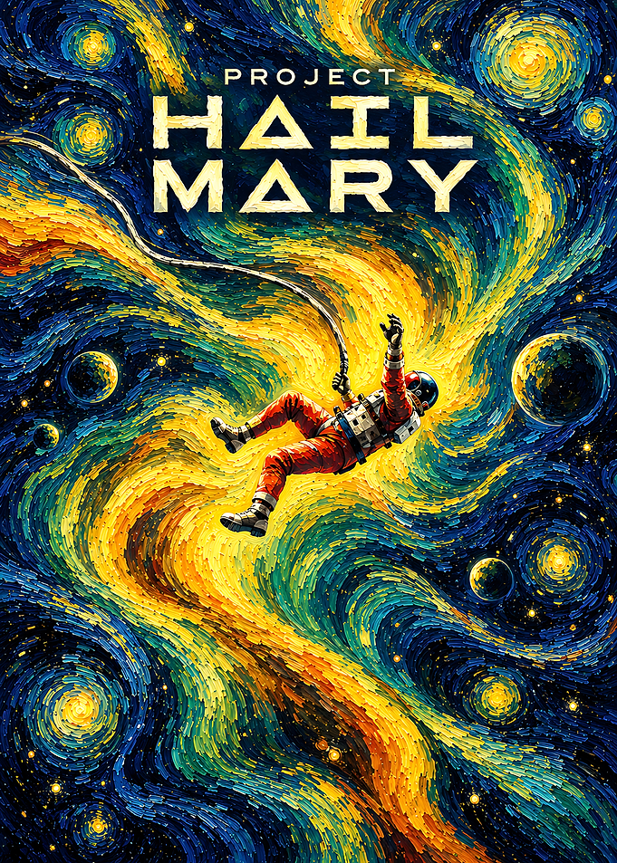 Project Hail Mary Starry Night Poster