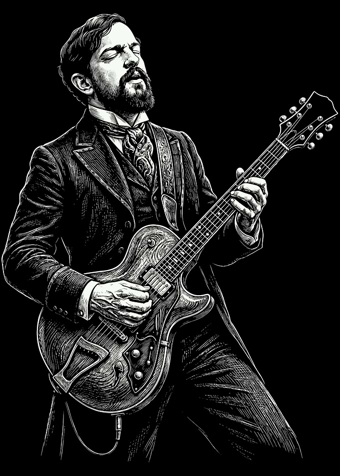 Claude Debussy - Playing Electric Guitar