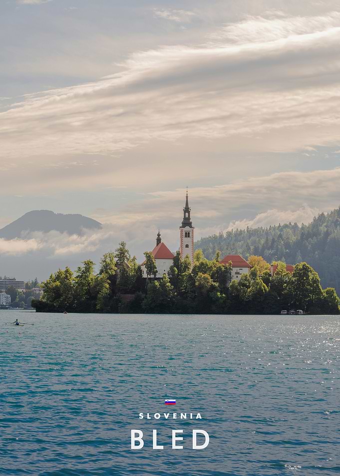 Lake Bled Slovenia Travel Poster