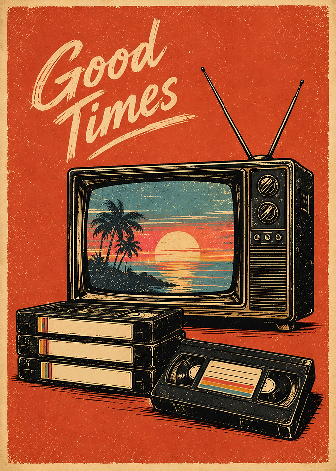 Retro Good Times Television Poster