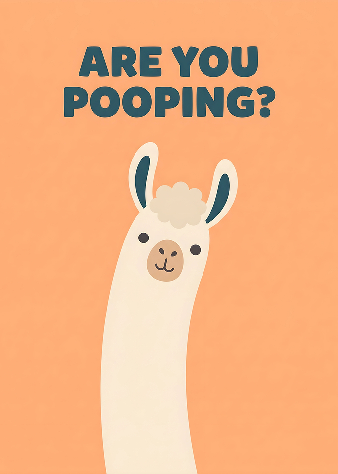 Are You Pooping Funny Llama Bathroom