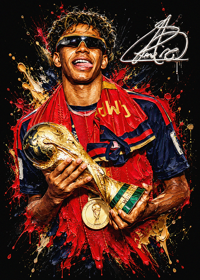 Lamine Yamal World Cup Champion Art
