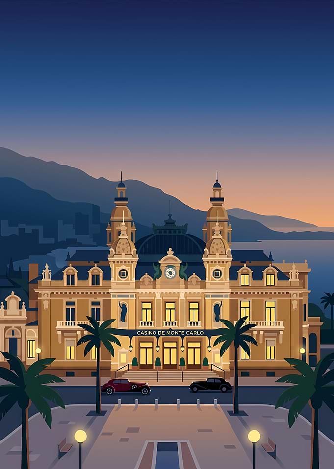 Casino de Monte Carlo Travel Poster