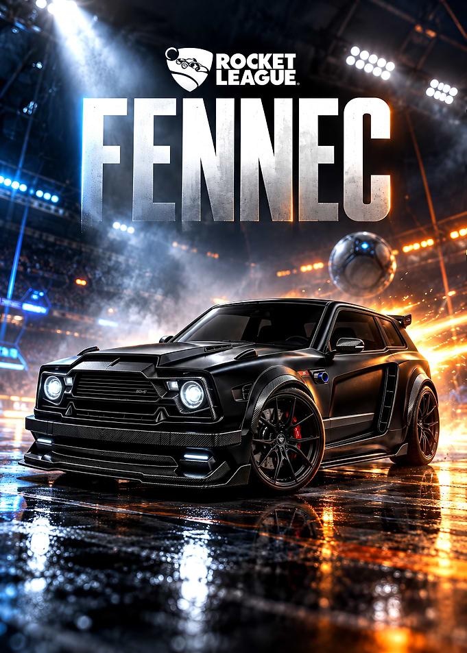 Rocket League Fennec Car Poster