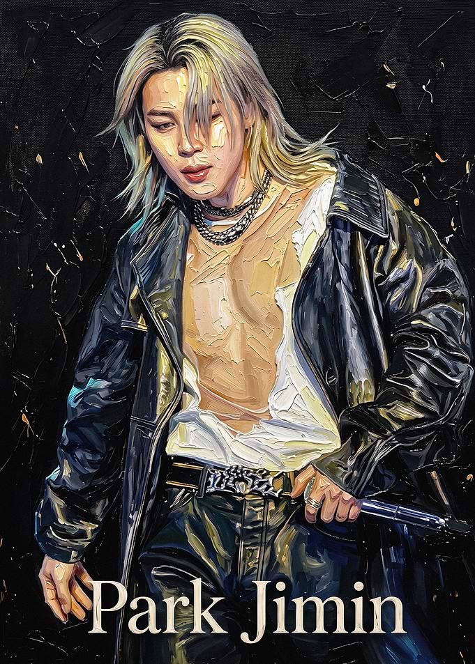 Oil Painting Portrait of Park Jimin