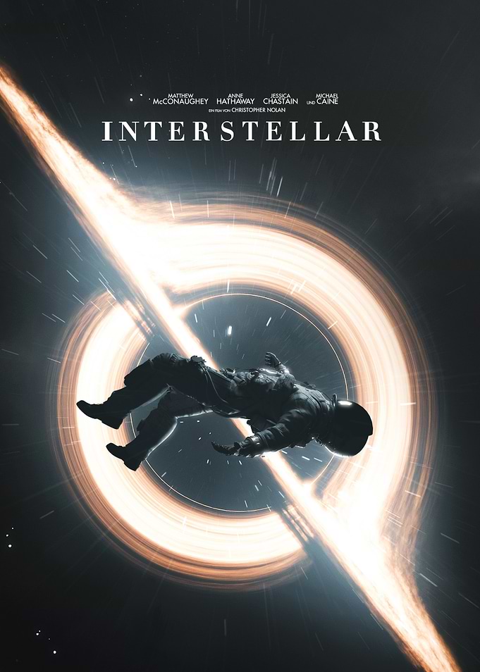 Interstellar Movie Poster with Black Hole