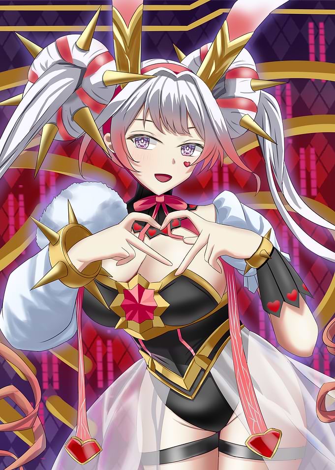 Anime Girl Making Heart Gesture