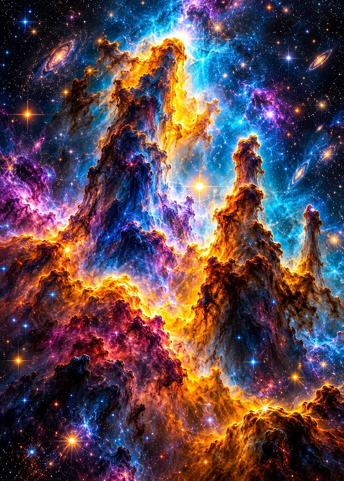 Vibrant Pillars of Creation Nebula