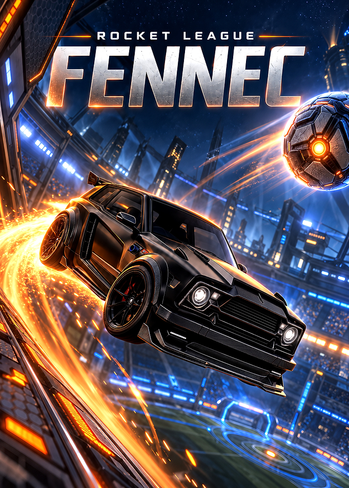 Rocket League Fennec Car Poster