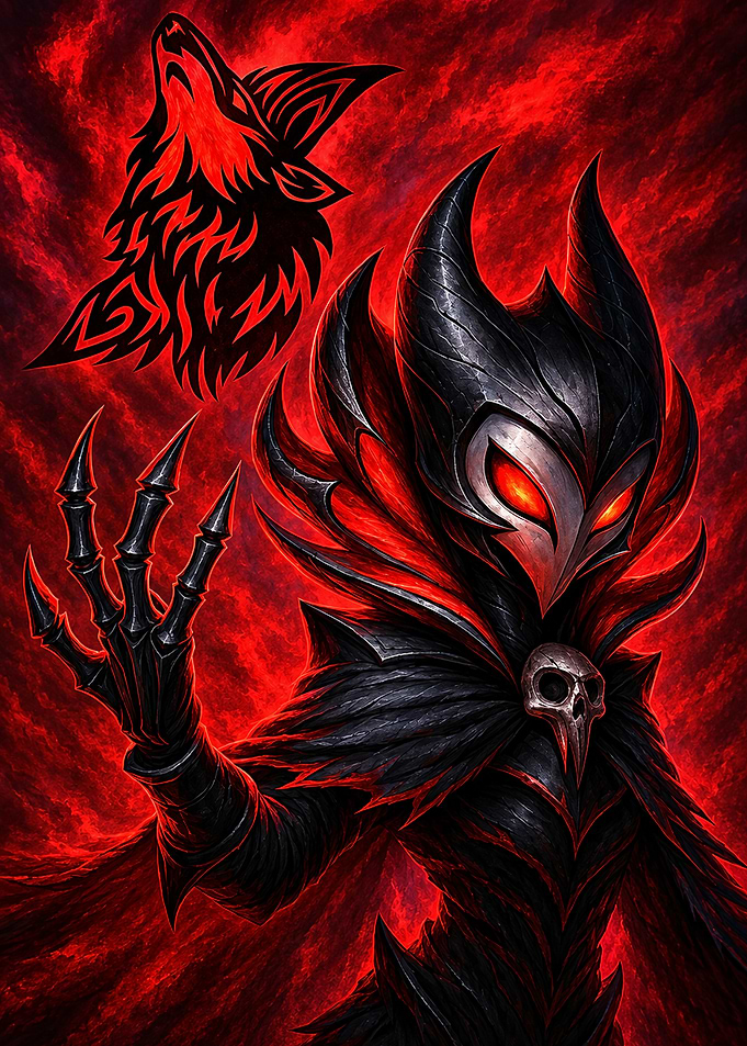 Dark Fantasy Demon Warrior Illustration
