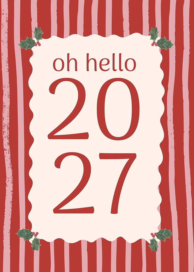 Oh Hello 2027 Holiday Greeting Card