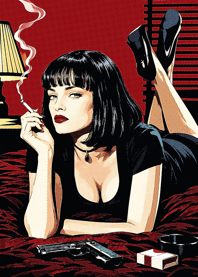 Pulp Fiction Mia Wallace Pop Art