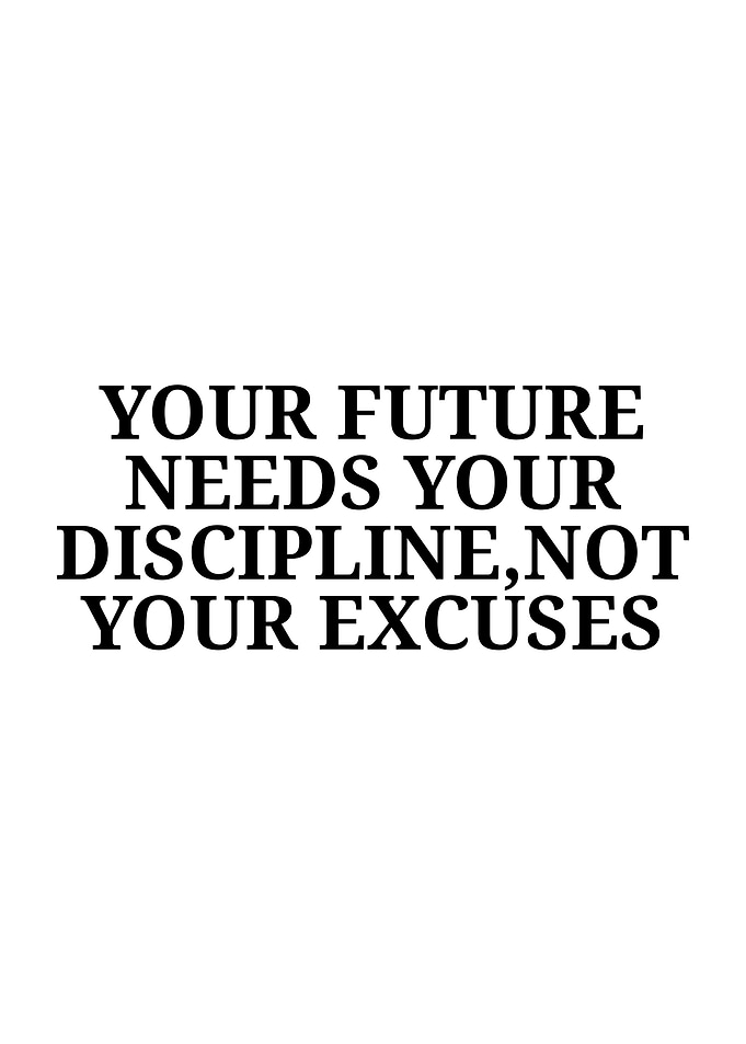 Inspirational Discipline Quote Poster