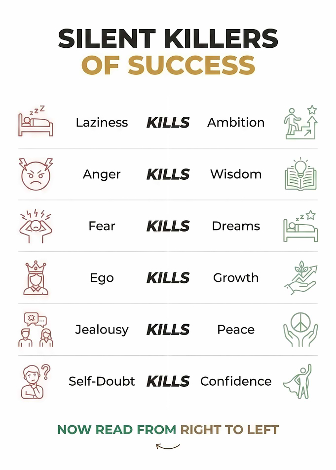 Silent Killers of Success Infographic