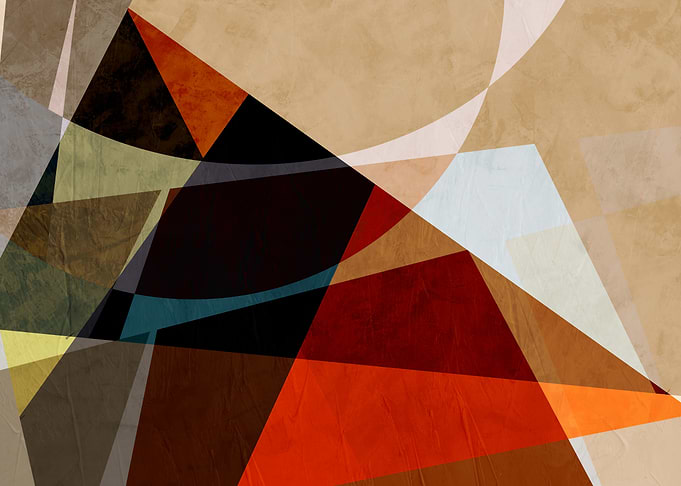 Abstract Geometric Composition in Earth Tones