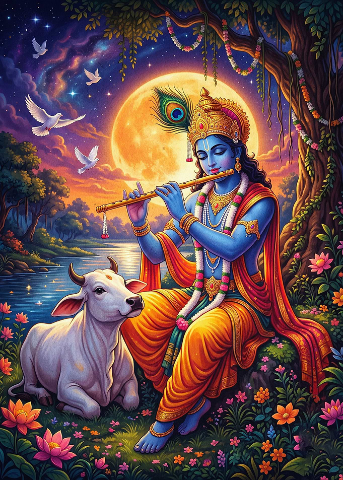 Krishna Flute Sacred Divine Art