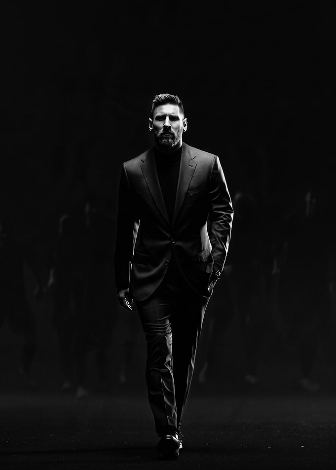 Lionel Messi in a Formal Suit