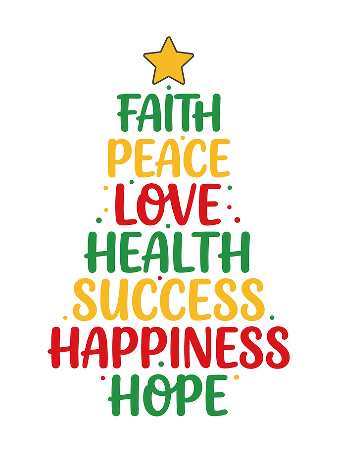 Christmas Tree Word Art Design