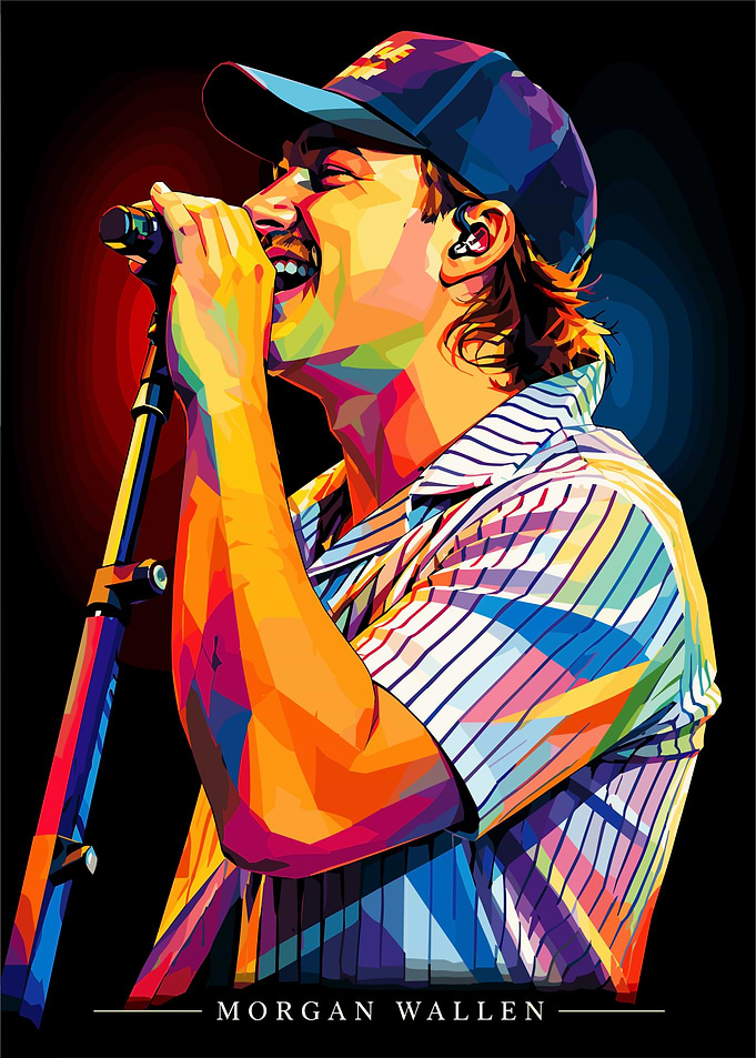 Morgan Wallen Pop Art Portrait