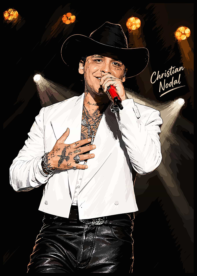 Christian Nodal Performing Live Portrait
