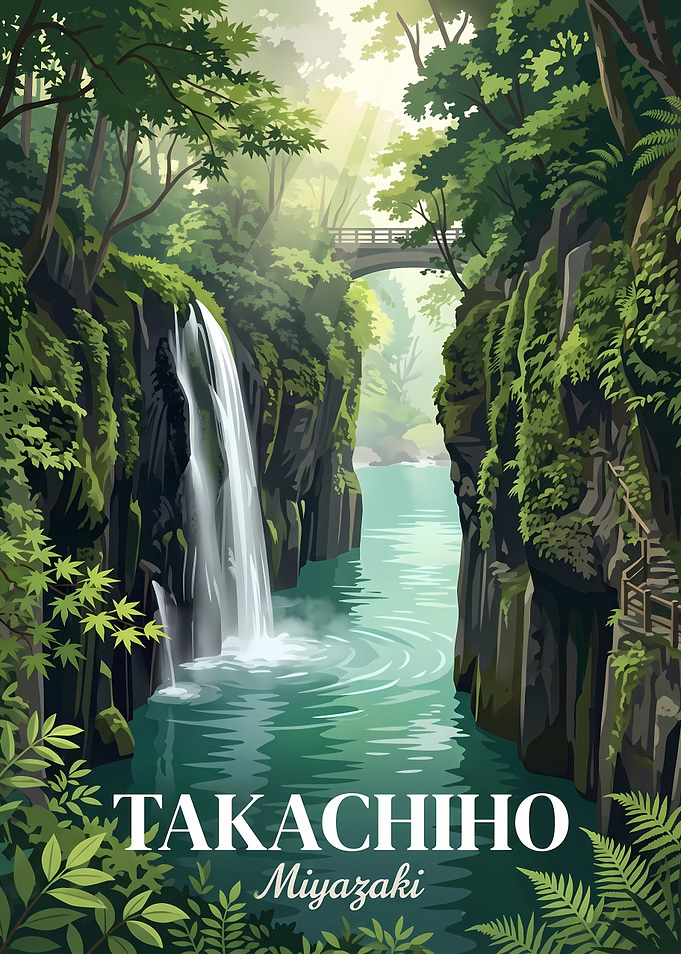 Takachiho Gorge Travel Poster