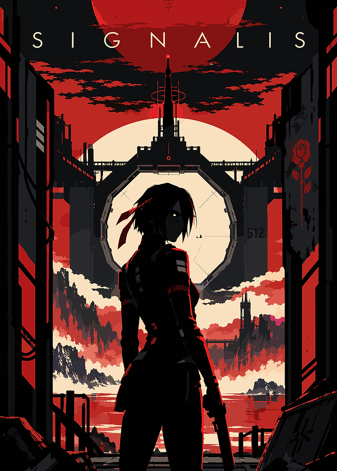 Signalis Elster Silhouette Poster