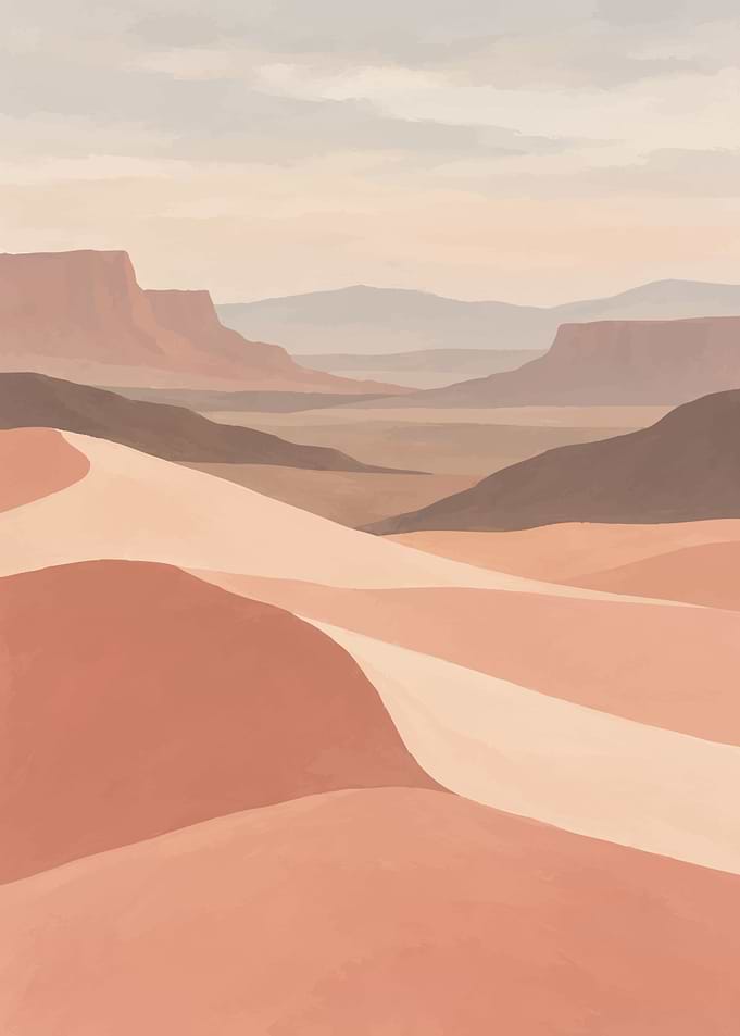 Minimalist Desert Landscape Art Print