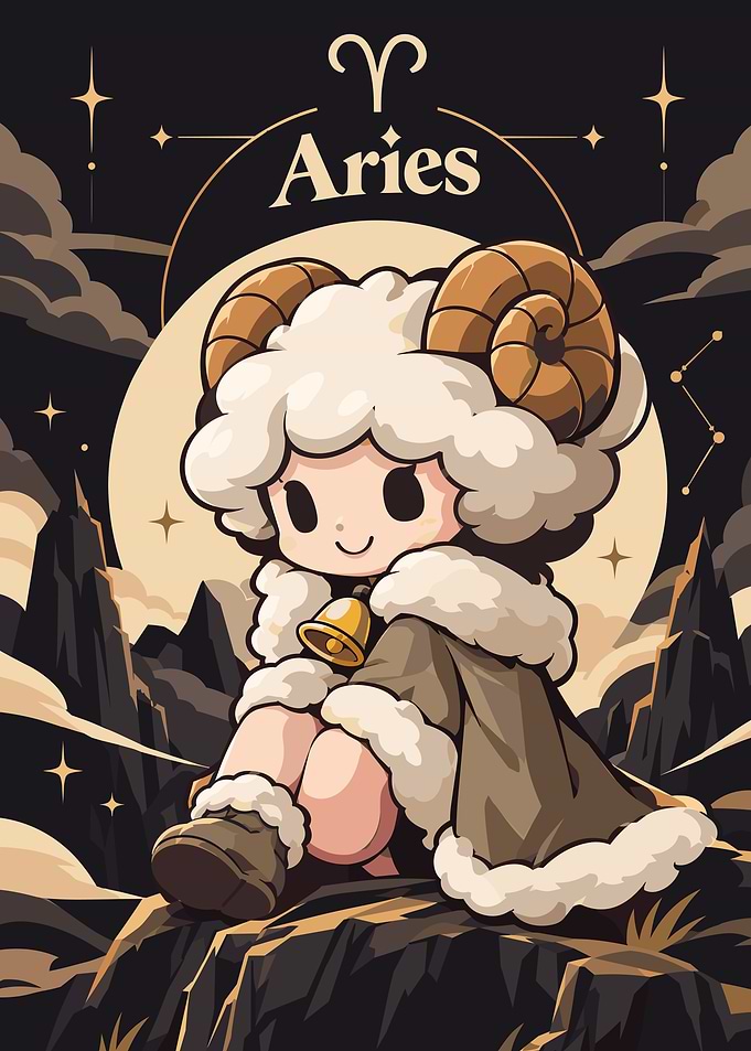 Cute Aries Zodiac Anime Character