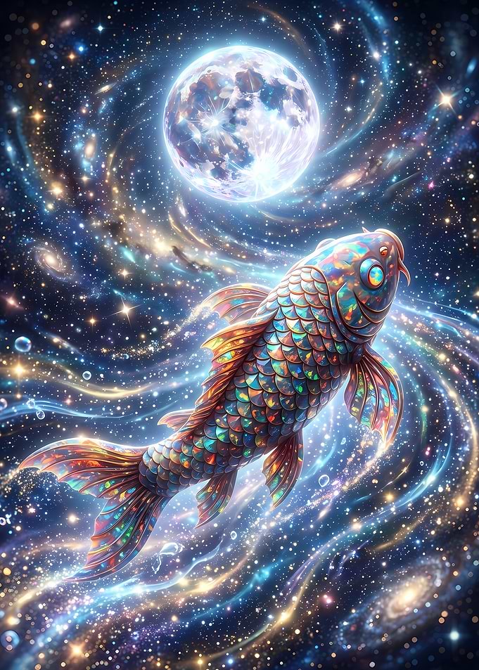Cosmic Koi Fish in Space