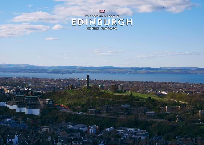 Panoramic View of Edinburgh Scotland