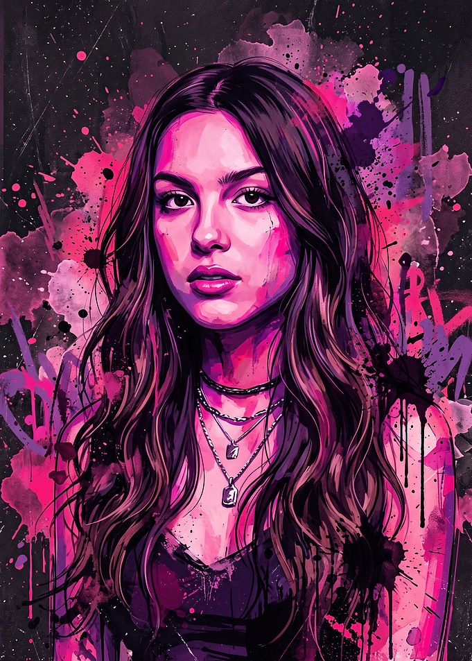 Olivia Rodrigo Pop Art Portrait