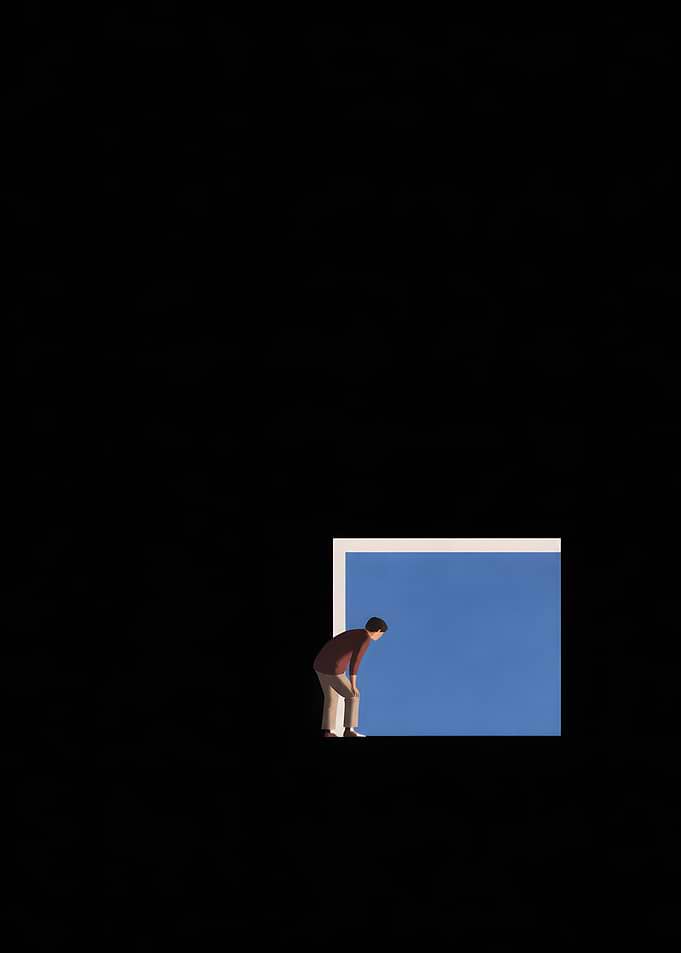 The Blue Portal Within Darkness